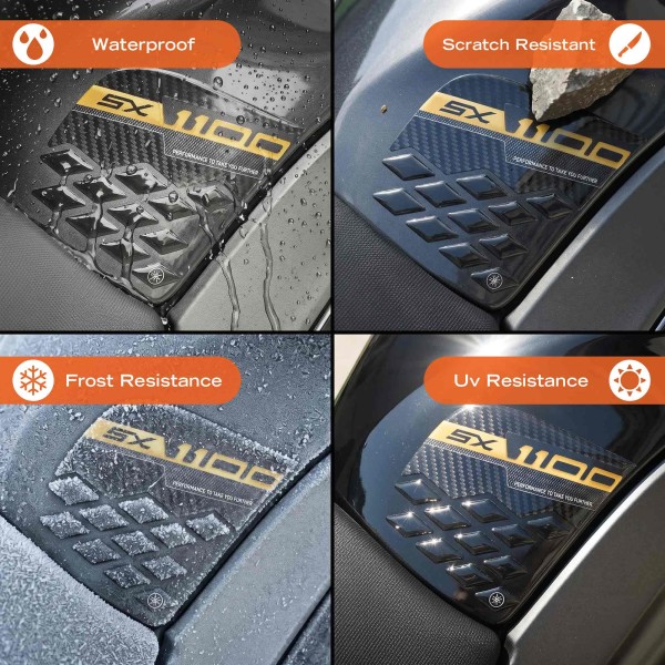 Protections latérales de réservoir 3D Stickers compatibles avec Kawasaki Ninja 1100SX