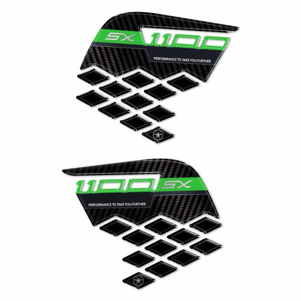Tank Side Protectors 3D Stickers compatible with Kawasaki Ninja 1100SX