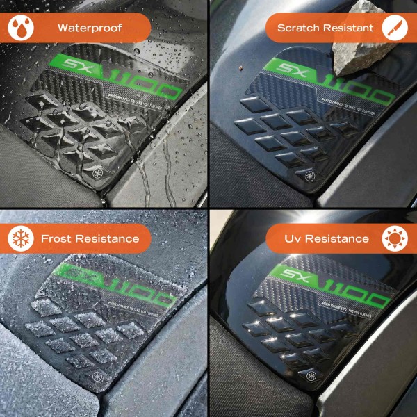 Tank Side Protectors 3D Stickers compatible with Kawasaki Ninja 1100SX