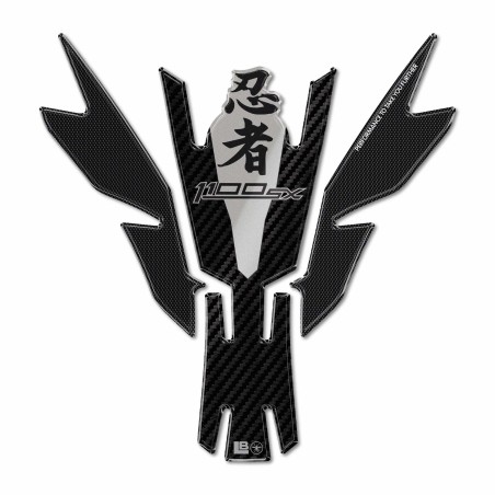 Protector de depósito 3D adhesivo para moto compatible con Kawasaki Ninja 1100SX