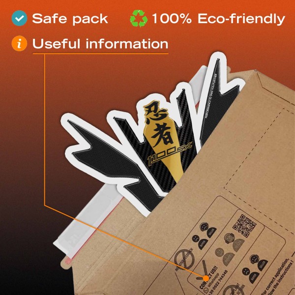 Protector de depósito 3D adhesivo para moto compatible con Kawasaki Ninja 1100SX