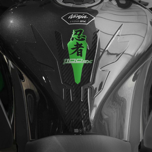 Selbstklebender 3D Tankschutz Motorrad kompatibel mit Kawasaki Ninja 1100SX