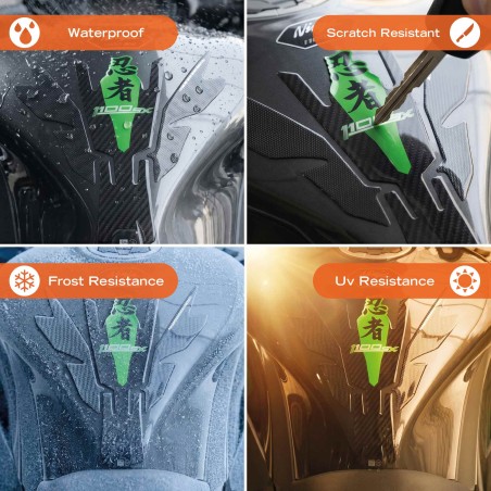 Paraserbatoio Adesivo 3D Protezione moto compatibile con Kawasaki Ninja 1100SX