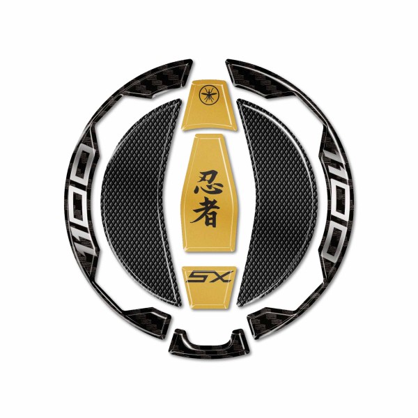 Adesivo Protezione Tappo Serbatoio moto compatibile con Kawasaki Ninja 1100SX