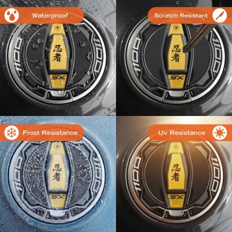 Motorrad Tankdeckel Schutzaufkleber kompatibel mit Kawasaki Ninja 1100SX