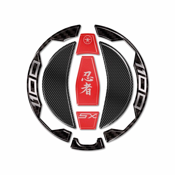 Adhesivo protector de tapón de depósito de moto compatible con Kawasaki Ninja 1100SX