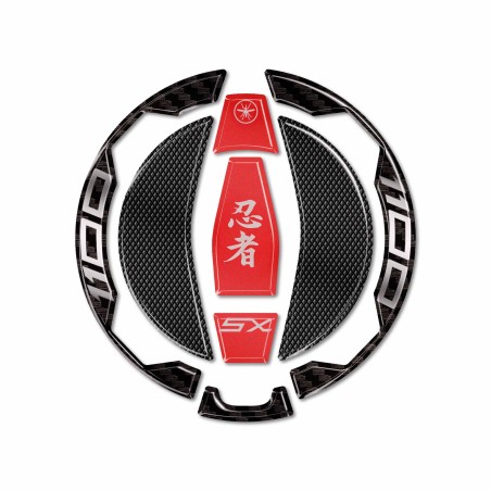 Adesivo Protezione Tappo Serbatoio moto compatibile con Kawasaki Ninja 1100SX