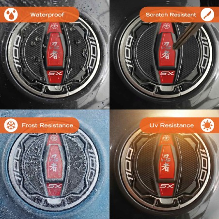 Adesivo Protezione Tappo Serbatoio moto compatibile con Kawasaki Ninja 1100SX