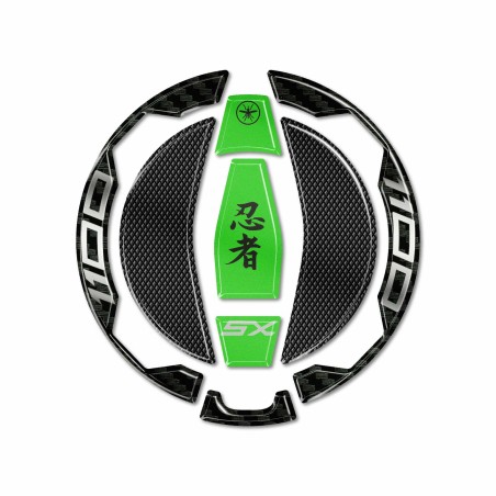 Adesivo Protezione Tappo Serbatoio moto compatibile con Kawasaki Ninja 1100SX