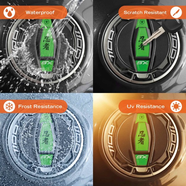 Adesivo Protezione Tappo Serbatoio moto compatibile con Kawasaki Ninja 1100SX