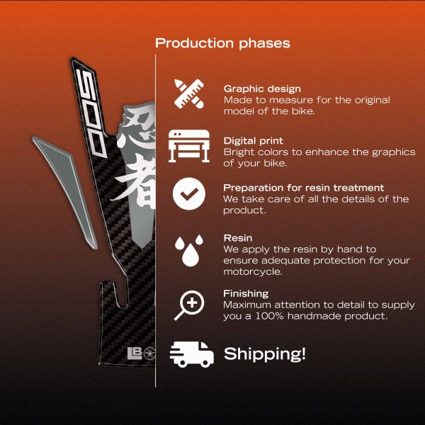 Adhesive Tank Protector Motorcycle compatible with Kawasaki Ninja 500 2024-26