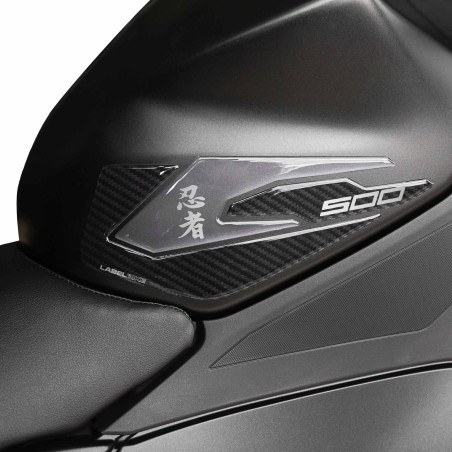 Protectores laterales de depósito Pegatinas compatibles con Kawasaki Ninja 500 2024-26