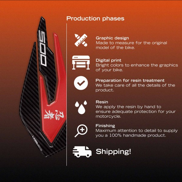 Tank Side Protectors Stickers compatible with Kawasaki Ninja 500 2024-26