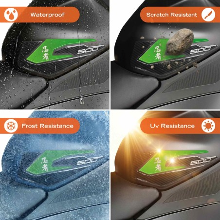 Stickers de protection de réservoir compatibles avec Kawasaki Ninja 500 2024-26