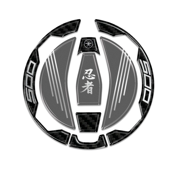 Sticker 3D Tank cap protection motorbike compatible with Kawasaki Ninja 500