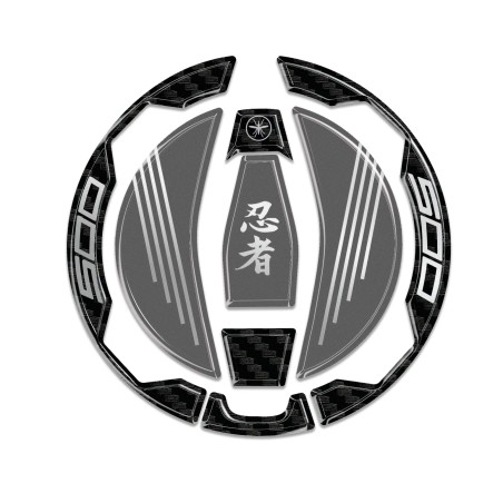Adesivo 3D Protezione Tappo Serbatoio moto compatibile con Kawasaki Ninja 500