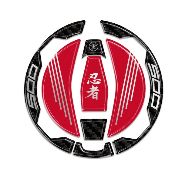 Sticker 3D Tank cap protection motorbike compatible with Kawasaki Ninja 500