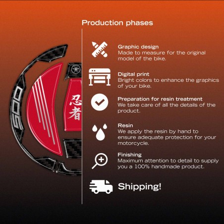 Adesivo 3D Protezione Tappo Serbatoio moto compatibile con Kawasaki Ninja 500