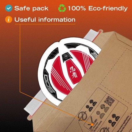 Adesivo 3D Protezione Tappo Serbatoio moto compatibile con Kawasaki Ninja 500