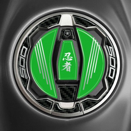 Aufkleber 3D Tankdeckel Schutz Motorrad kompatibel mit Kawasaki Ninja 500