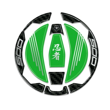 Autocollant 3D Bouchon de réservoir protection moto compatible avec Kawasaki Ninja 500