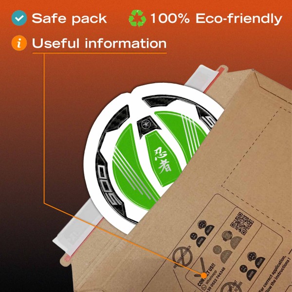 Sticker 3D Tank cap protection motorbike compatible with Kawasaki Ninja 500