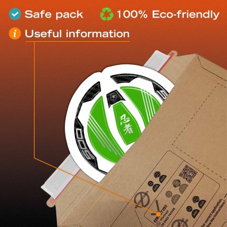 Adesivo 3D Protezione Tappo Serbatoio moto compatibile con Kawasaki Ninja 500