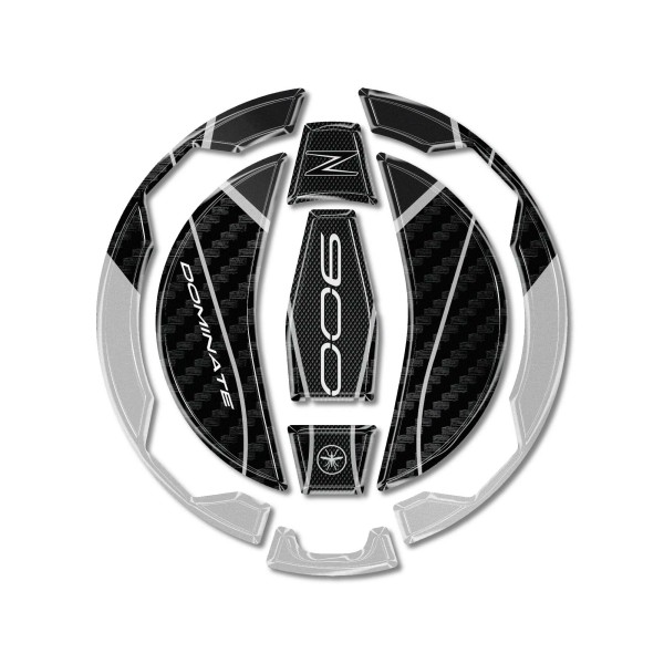 Sticker 3D Tank cap protección moto compatible con Kawasaki Z900 2025-26