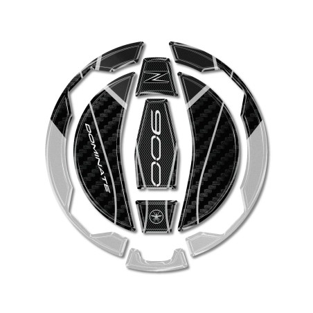 Sticker 3D Tank cap protection motorbike compatible with Kawasaki Z900 2025-26