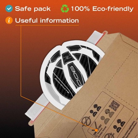 Adesivo 3D Protezione Tappo Serbatoio moto compatibile con Kawasaki Z900 2025-26