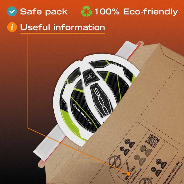 Adesivo 3D Protezione Tappo Serbatoio moto compatibile con Kawasaki Z900 2025-26