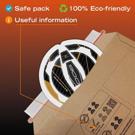 Sticker 3D Tank cap protection motorbike compatible with Kawasaki Z900 2025-26