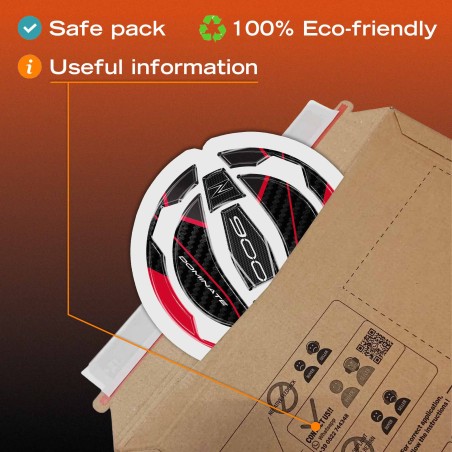 Autocollant 3D Bouchon de réservoir protection moto compatible avec Kawasaki Z900 2025-26