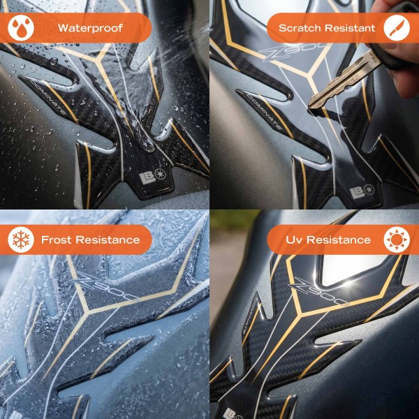 Protège réservoir adhésif 3D compatible avec Kawasaki Z900 2026