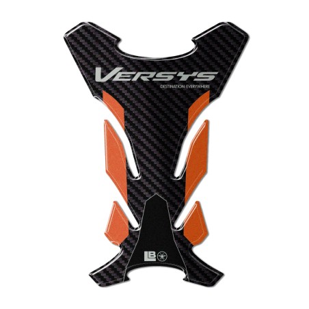 Adesivo 3D Paraserbatoio moto compatibile con Kawasaki Versys 650 2021-2026