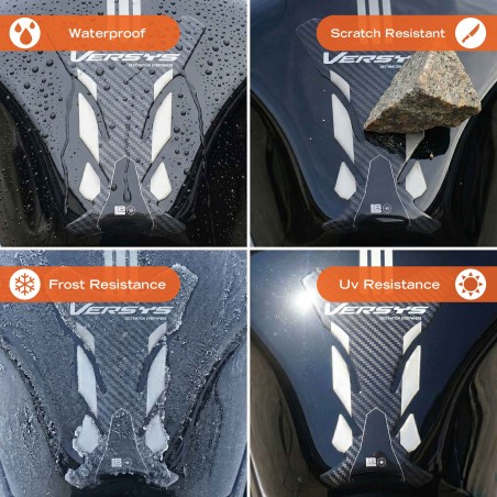 Adesivo 3D Paraserbatoio moto compatibile con Kawasaki Versys 650 2021-2026