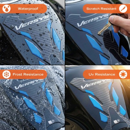 Adesivo 3D Paraserbatoio moto compatibile con Kawasaki Versys 650 2021-2026