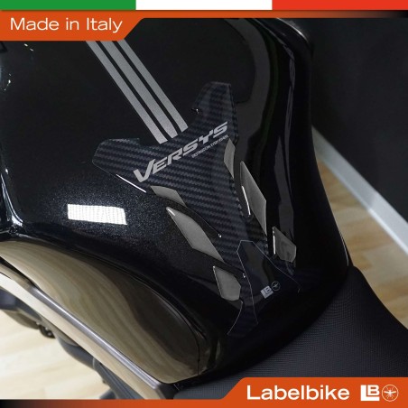 Adesivo 3D Paraserbatoio moto compatibile con Kawasaki Versys 650 2021-2026