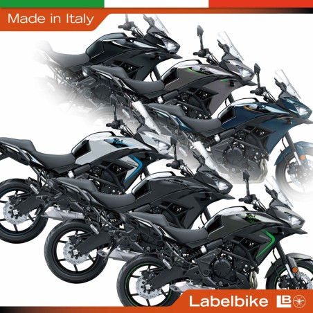 Adesivi 3D Laterali Serbatoio moto compatibili con Kawasaki Versys 650 2021-2026