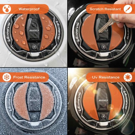 Adesivo 3D Tappo Serbatoio moto compatibile con Kawasaki Versys 650 2021-2026