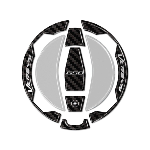 Adesivo 3D Tappo Serbatoio moto compatibile con Kawasaki Versys 650 2021-2026