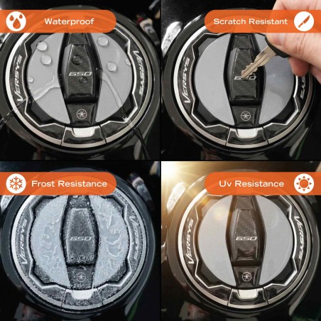 Adesivo 3D Tappo Serbatoio moto compatibile con Kawasaki Versys 650 2021-2026
