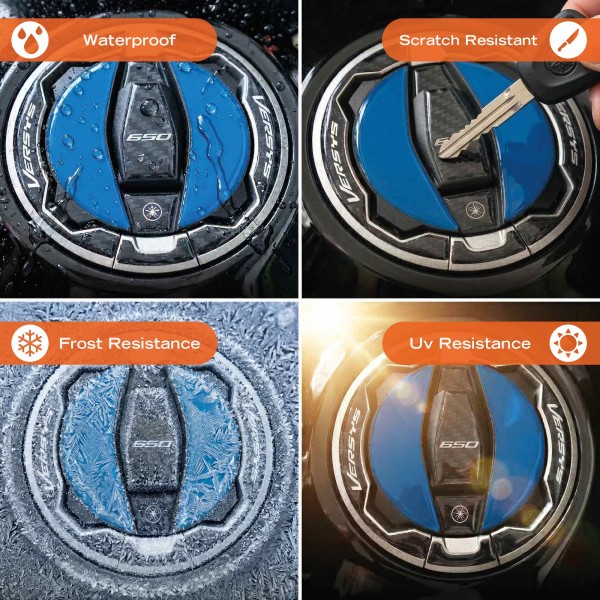 Adesivo 3D Tappo Serbatoio moto compatibile con Kawasaki Versys 650 2021-2026