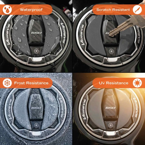 Adesivo 3D Tappo Serbatoio moto compatibile con Kawasaki Versys 650 2021-2026
