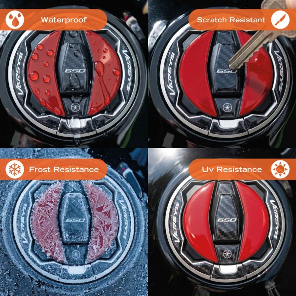 Adesivo 3D Tappo Serbatoio moto compatibile con Kawasaki Versys 650 2021-2026