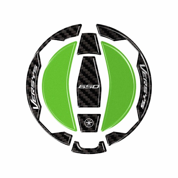 Adesivo 3D Tappo Serbatoio moto compatibile con Kawasaki Versys 650 2021-2026