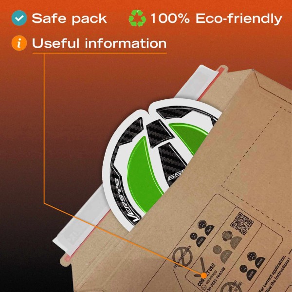 Adesivo 3D Tappo Serbatoio moto compatibile con Kawasaki Versys 650 2021-2026