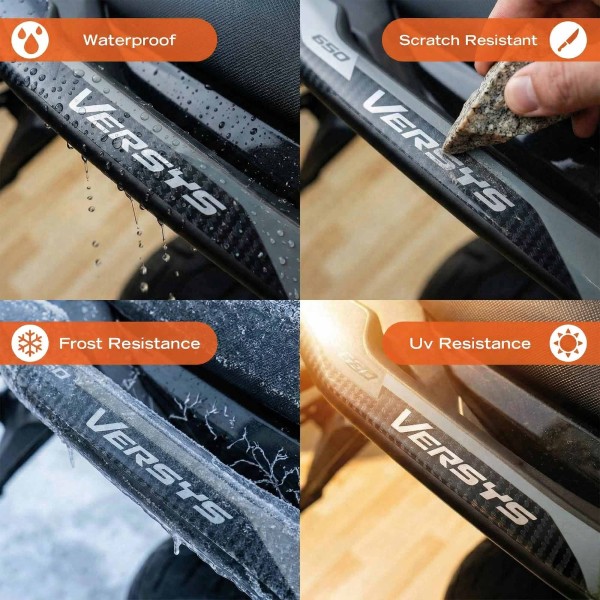 Protezioni Maniglie Adesivi 3D compatibili con Kawasaki Versys 650 2021-2026