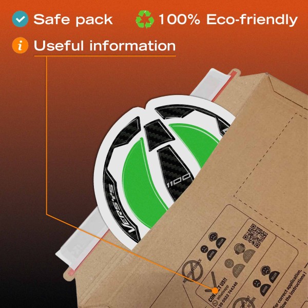 Adesivo 3D Tappo Serbatoio moto compatibile con Kawasaki Versys 1100 2025-2026