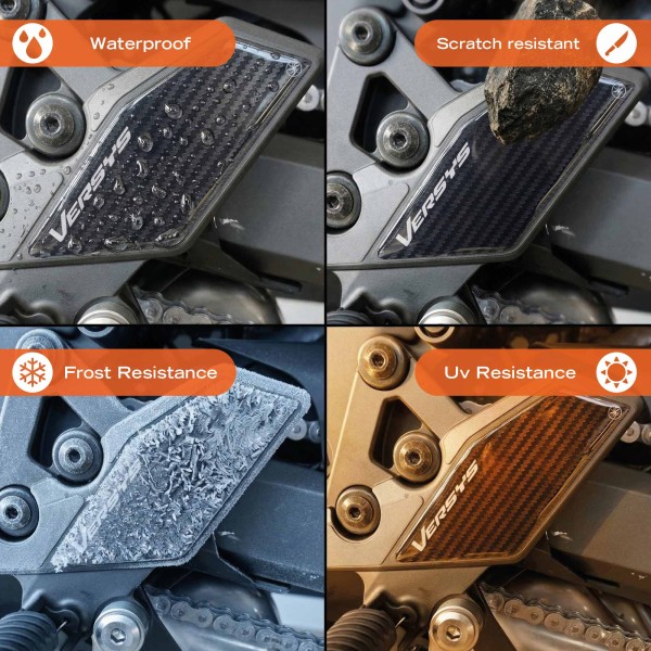Protezioni Battitacco Adesivi 3D compatibili con Kawasaki Versys 1100 2025-2026